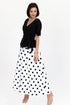 Polka Dot Midi Skirt